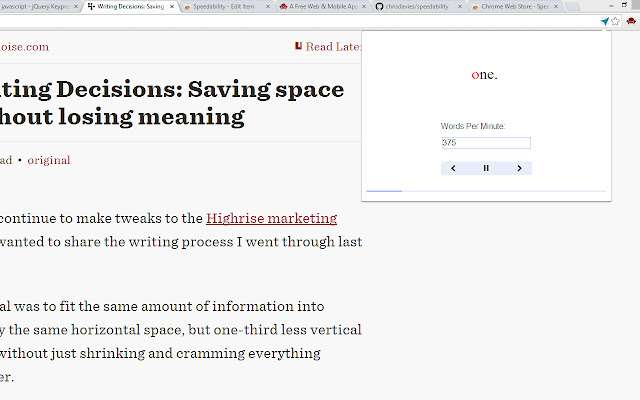 Speedability  from Chrome web store to be run with OffiDocs Chromium online