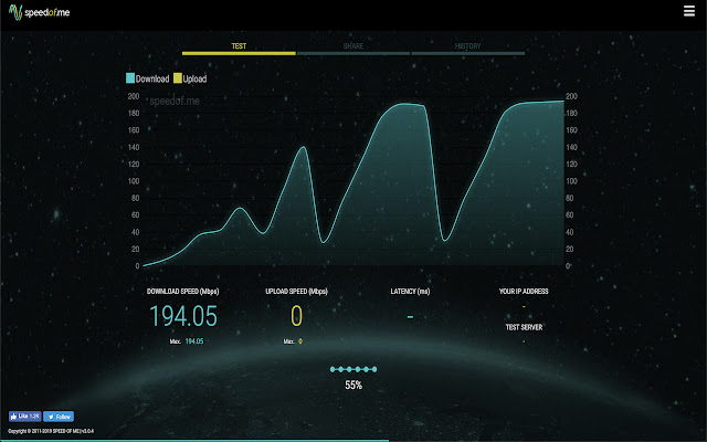 SpeedOf.Me, Internet speed test  from Chrome web store to be run with OffiDocs Chromium online