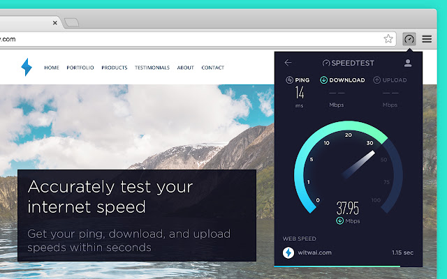 Speedtest by Ookla  from Chrome web store to be run with OffiDocs Chromium online