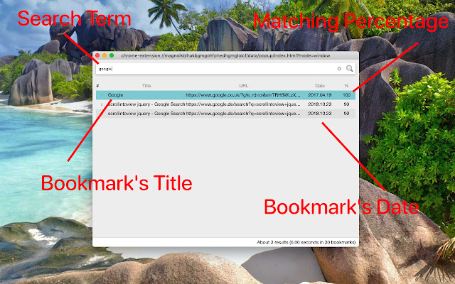 Speedy Bookmarks Search  from Chrome web store to be run with OffiDocs Chromium online