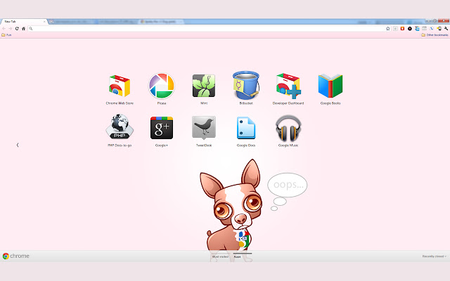 Spinky the +1 Dog (pink)  from Chrome web store to be run with OffiDocs Chromium online