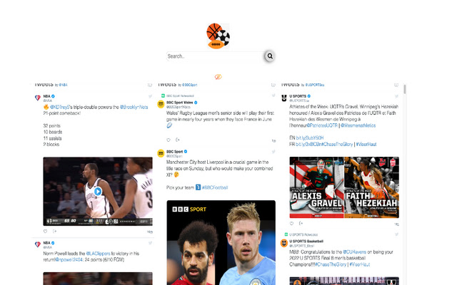 Sports Social Feed  from Chrome web store to be run with OffiDocs Chromium online