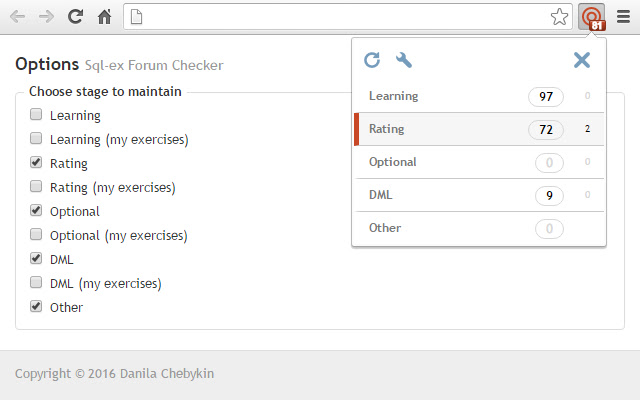 Sql ex Forum Checker  from Chrome web store to be run with OffiDocs Chromium online