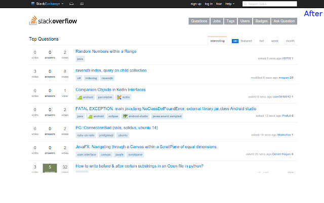 stackoverflow simplified  from Chrome web store to be run with OffiDocs Chromium online