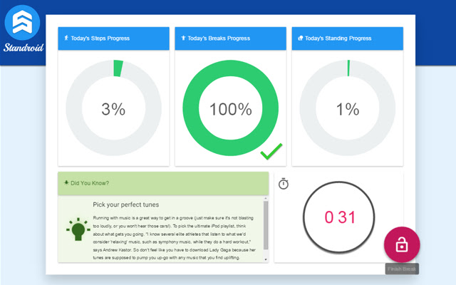 Standroid  from Chrome web store to be run with OffiDocs Chromium online