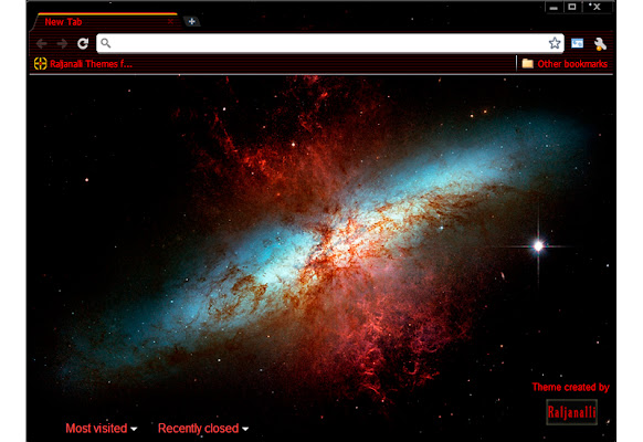 StarburstGalaxy1 1600 OpticRed Hubble4 Theme daripada kedai web Chrome untuk dijalankan dengan OffiDocs Chromium dalam talian