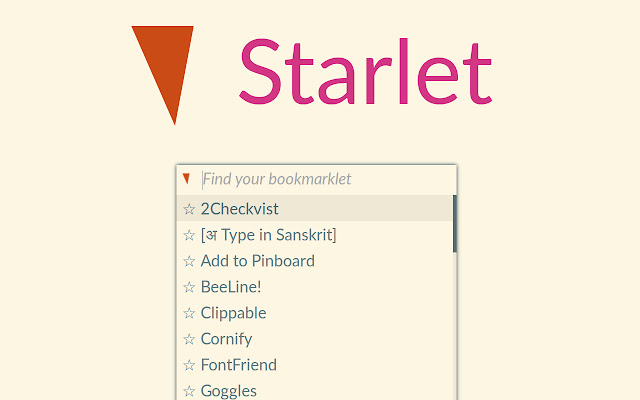 Starlet  from Chrome web store to be run with OffiDocs Chromium online