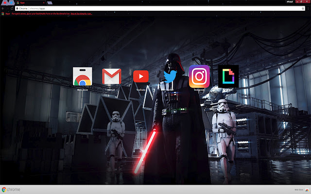 Star Wars: Battlefront 2 (Darth Vader) Theme  from Chrome web store to be run with OffiDocs Chromium online