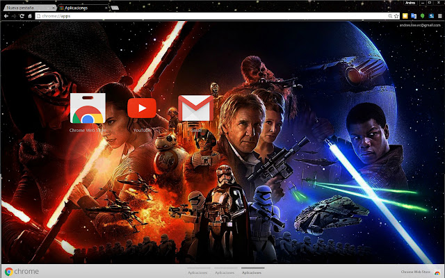 Star Wars: The Force Awakens Theme  from Chrome web store to be run with OffiDocs Chromium online