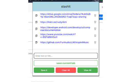 Stash It from Chrome web store to be run with OffiDocs Chromium online Stash It from Chrome web store to be run with OffiDocs Chromium online