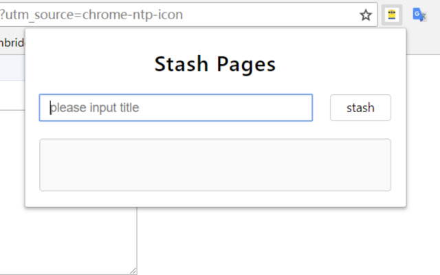 Stash Pages  from Chrome web store to be run with OffiDocs Chromium online