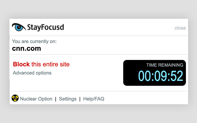 StayFocusd Block Distracting Websites  from Chrome web store to be run with OffiDocs Chromium online