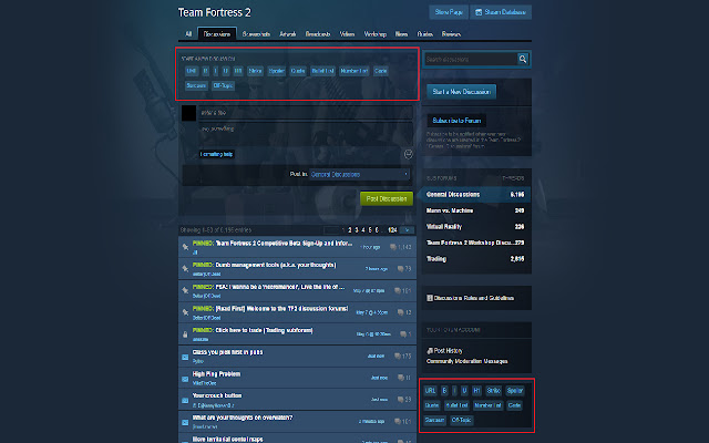 Steam Discussion Helper  from Chrome web store to be run with OffiDocs Chromium online