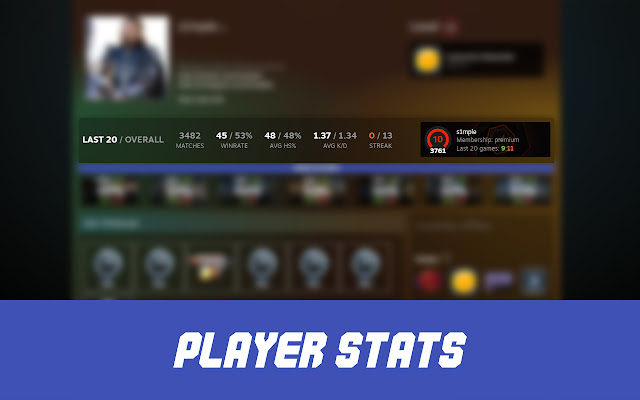 Steamify Faceit stats checker  from Chrome web store to be run with OffiDocs Chromium online