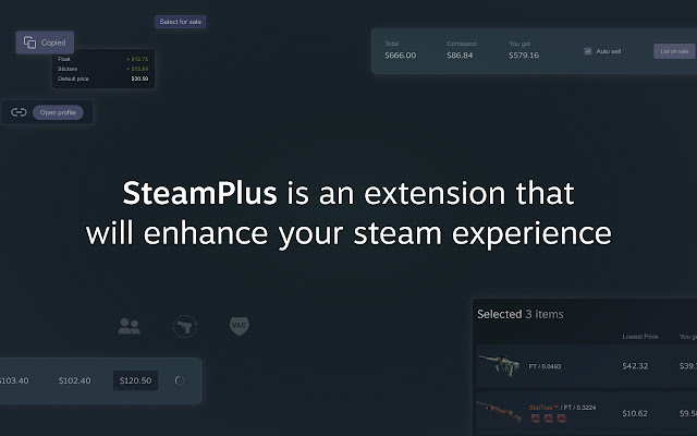 Steam Plus  from Chrome web store to be run with OffiDocs Chromium online