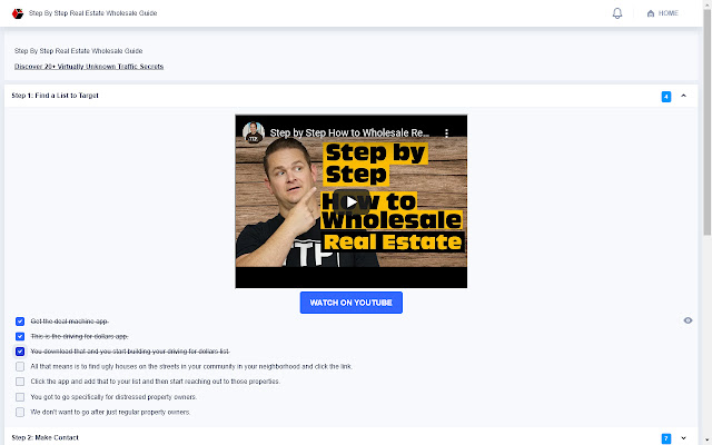 Step By Step Real Estate Wholesale Guide  from Chrome web store to be run with OffiDocs Chromium online