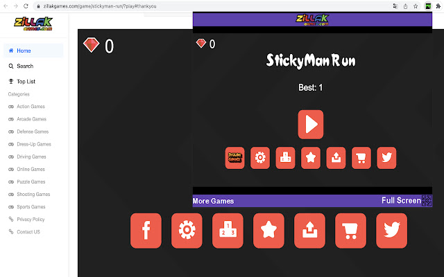 Sticky Man Run Html5 Game  from Chrome web store to be run with OffiDocs Chromium online