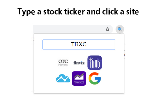 Stock Searcher  from Chrome web store to be run with OffiDocs Chromium online