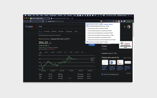 Stock Ticket Multi Tabs  from Chrome web store to be run with OffiDocs Chromium online