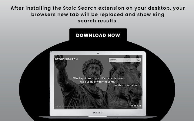 Stoic Search  from Chrome web store to be run with OffiDocs Chromium online