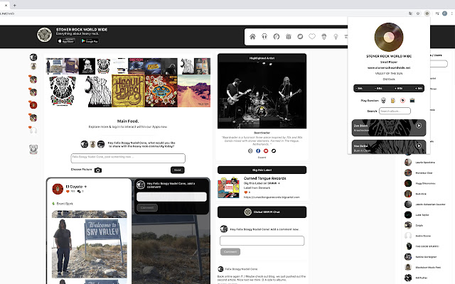 Stoner Rock World Wide Album Player  from Chrome web store to be run with OffiDocs Chromium online