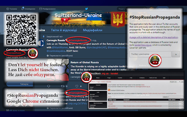 Stop Russian Propaganda  from Chrome web store to be run with OffiDocs Chromium online