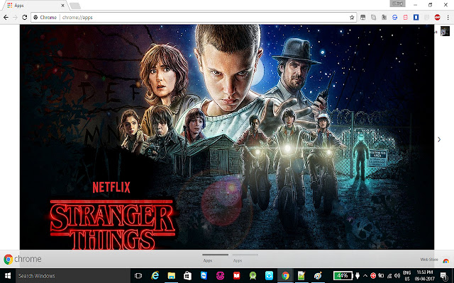 Stranger Things Theme  from Chrome web store to be run with OffiDocs Chromium online