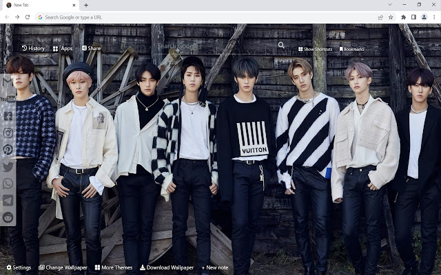 Stray Kids Wallpaper HD Chrome 웹 스토어의 새 탭이 OffiDocs Chromium 온라인으로 실행됩니다.