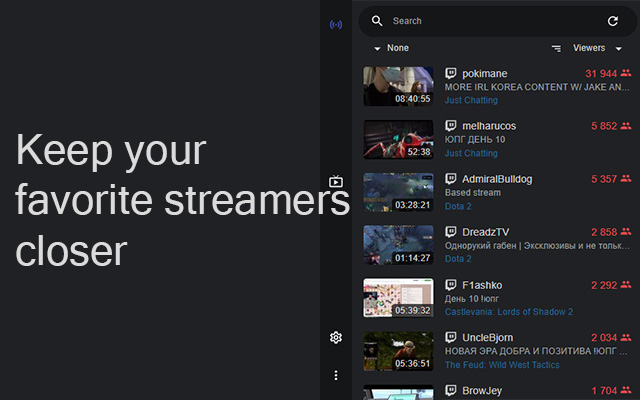 Streams Live  from Chrome web store to be run with OffiDocs Chromium online