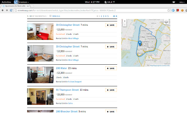 StreetEasy Commute  from Chrome web store to be run with OffiDocs Chromium online