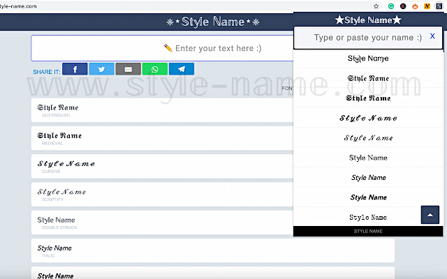 Style Name  from Chrome web store to be run with OffiDocs Chromium online