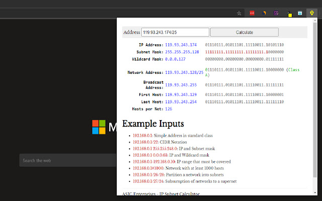 Subby Subnet Calculator | IP Calculator  from Chrome web store to be run with OffiDocs Chromium online