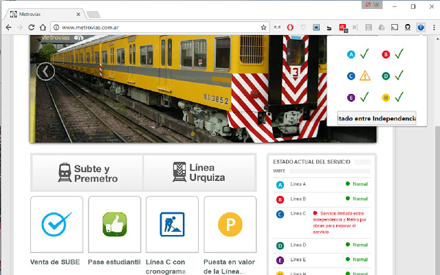 Subte  from Chrome web store to be run with OffiDocs Chromium online