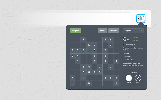 Sudoku Classic  from Chrome web store to be run with OffiDocs Chromium online