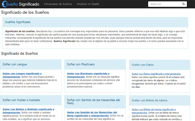 Sueños Significado  from Chrome web store to be run with OffiDocs Chromium online