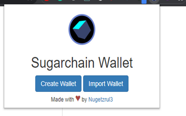 Sugarchain Wallet Extension  from Chrome web store to be run with OffiDocs Chromium online