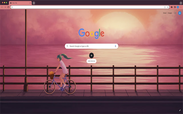 Sunset Sea Theme  from Chrome web store to be run with OffiDocs Chromium online