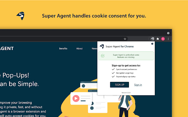 Super Agent Automatic cookie consent  from Chrome web store to be run with OffiDocs Chromium online