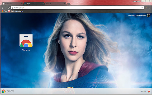 Super Girl cousin of SuperMan Super Hero  from Chrome web store to be run with OffiDocs Chromium online