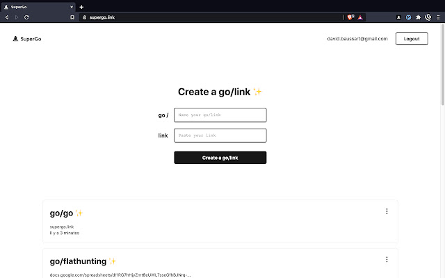 SuperGo • Go Links for your team  from Chrome web store to be run with OffiDocs Chromium online
