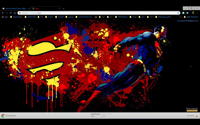 Superman Black Theme 1600px  from Chrome web store to be run with OffiDocs Chromium online