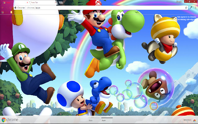 Super Mario 1920*1080  from Chrome web store to be run with OffiDocs Chromium online