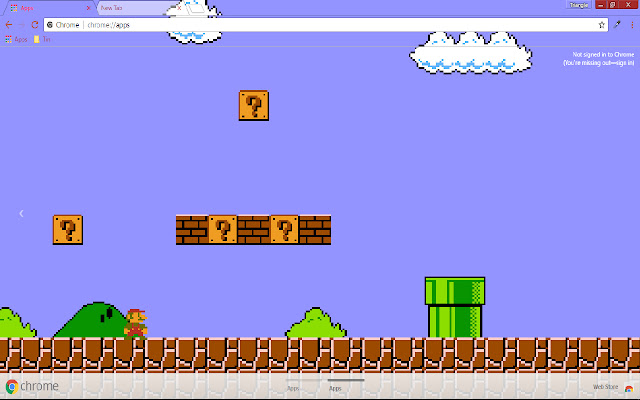 Super Mario theme 1366*768  from Chrome web store to be run with OffiDocs Chromium online