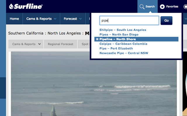 Surfline Quickfind  from Chrome web store to be run with OffiDocs Chromium online