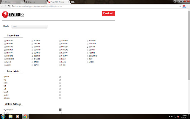 SwissFS Forex Ticker  from Chrome web store to be run with OffiDocs Chromium online