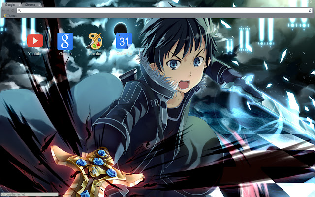 Sword art Online Kirito theme1280x720  from Chrome web store to be run with OffiDocs Chromium online