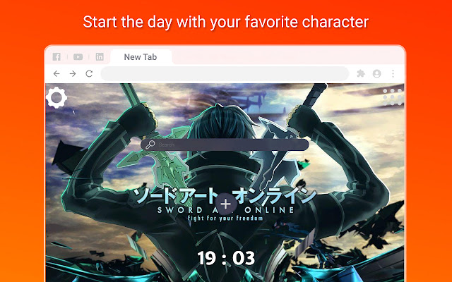 Sword Art Online Wallpapers New Tab  from Chrome web store to be run with OffiDocs Chromium online