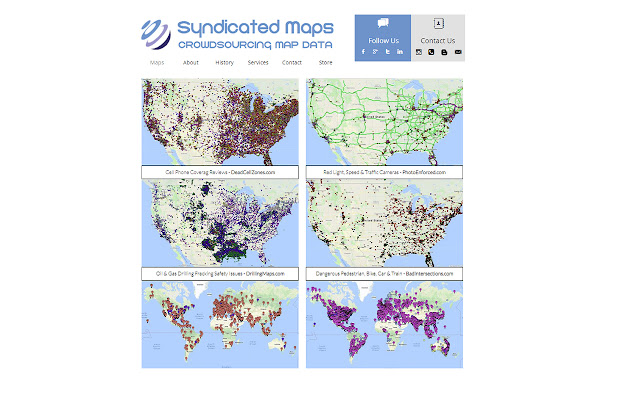 Syndicated Maps  from Chrome web store to be run with OffiDocs Chromium online