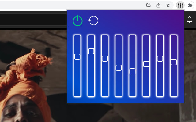 Tab Equalizer  from Chrome web store to be run with OffiDocs Chromium online