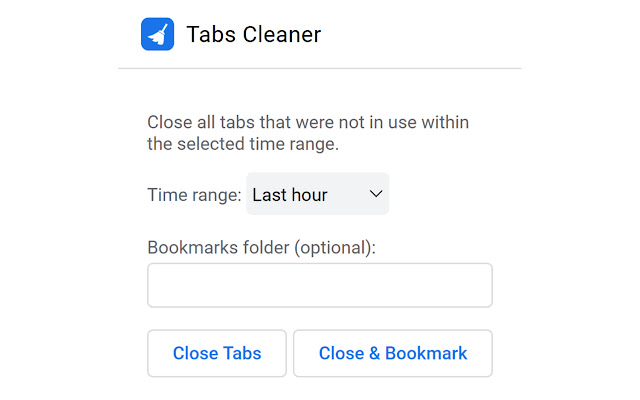 Tabs Cleaner  from Chrome web store to be run with OffiDocs Chromium online